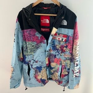 Supreme x The North Face Atlas World map expedition coaches jacket